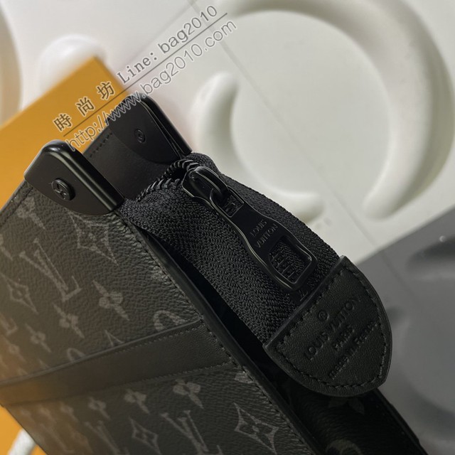 路易威登2022新款男士手包 M45937 路易威登Trunk Pouch手拿包 LV黑花大号手拿包  ydh4582